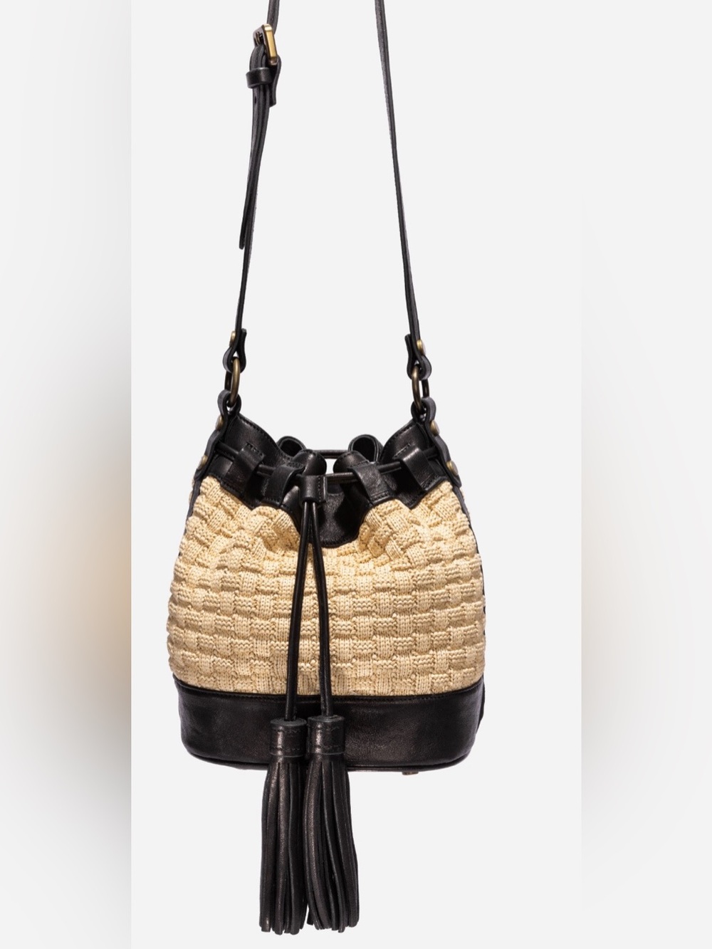 Johnny Was CESTINO ITALIAN
RAFFIA BUCKET BAG Purse Boho Chic